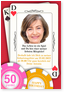 Poker, Spielkarte, Dame, rosa, gelb, Geburtstagskarte