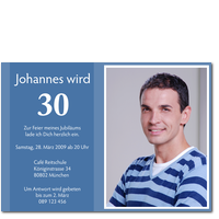 Einladung mit Foto f�r M�nner