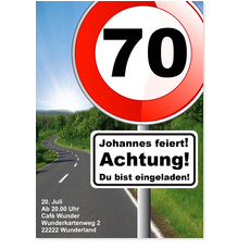Achtung: 70. Geburtstag im Sommer
