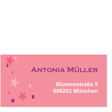 Adressaufkleber -  Konfetti M�dchen