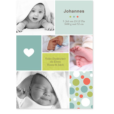 Babykarte Patchwork
