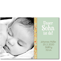 Unser Sohn ist da! - Mintgr�n 