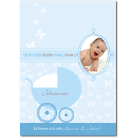 Kleiner Babywagen in Hellblau