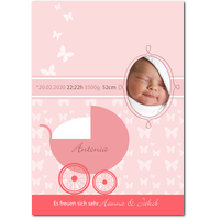 Kleiner Babywagen in Rosa