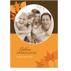 Familiengrüße - Herbst - Blättercollage