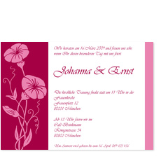 Blumen vor violettem Hintergrund