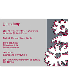 Au�ergew�hnliche Blumen in violett/grau