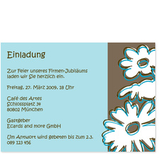 Au�ergew�hnliche Blumen in blau/braun