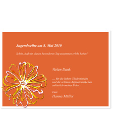 Blumen auf Orange