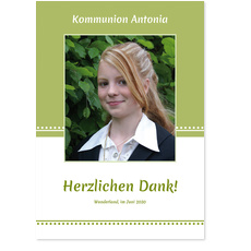 Dankekarte in stilvollem Gr�n 