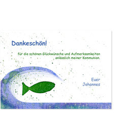 Dankekarte für Kommunionsgaben