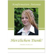 Dankekarte in stilvollem Grün