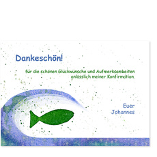 Dankekarte f�r Konfirmationsgaben 