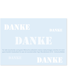 Himmelsblaue Dankesgr��e