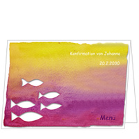 Aquarell mit Fischen 