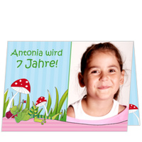 Kleiner Frosch mit Glückspilz