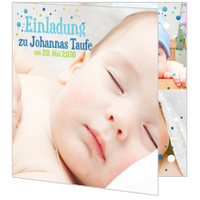 Bunte Pünktchen in Blau