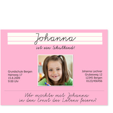 Schreibschrift - Rosa