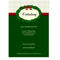Einladung - Weihnachtskranz