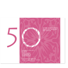   50. Geburtstag - Rosa