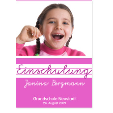 Einschulung Schreibschrift - Pink