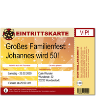 Eintrittskarte zum 50.