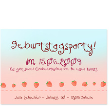 Erdbeer-Party - blaurosa