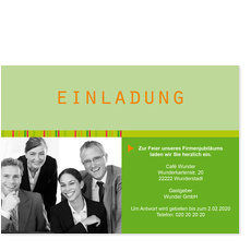 Einladung - Gr�n mit Foto