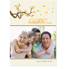 Familiengrüße - Herbst - fliegende Blätter