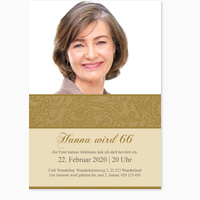 Geburtstag - Paisley Goldbeige
