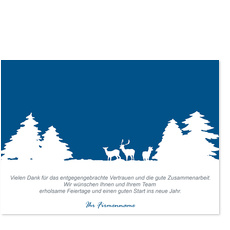Schneelandschaft - Blau