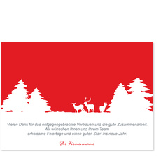 Schneelandschaft - Rot
