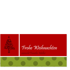 Punkte mit Bäumchen - Rot