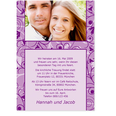 Hochzeitseinladung: Violett