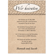 Hochzeitseinladung: Ornamente