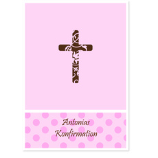 Kreuz mit rosa P�nktchen 