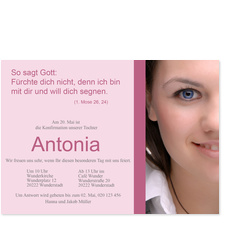 Einladung zur Konfirmation - Altrosa