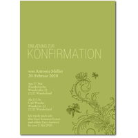 Florales Ornament in Gr�n