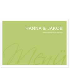 Men� - Wir heiraten - Gr�n