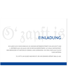 Oktoberfesteinladung