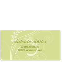 Ornament-Adressaufkleber- Gr�n