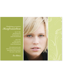 Ornament-Konfirmation in Grün