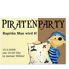 Piratenparty mit Kapitän