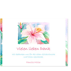 Hibiscus in Aquarell