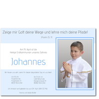 Kommunion eines Jungen