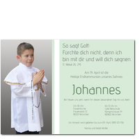 Jungen: Einladung zur Kommunion