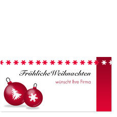 Rote Weihnachtskugeln