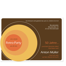 Seventies Retro Einladung
