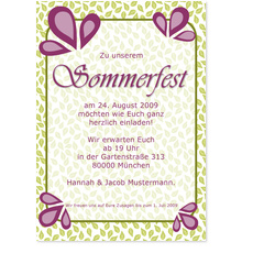 Sommerfest auf  Blütenblättern