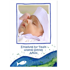 Aquarell in Blau